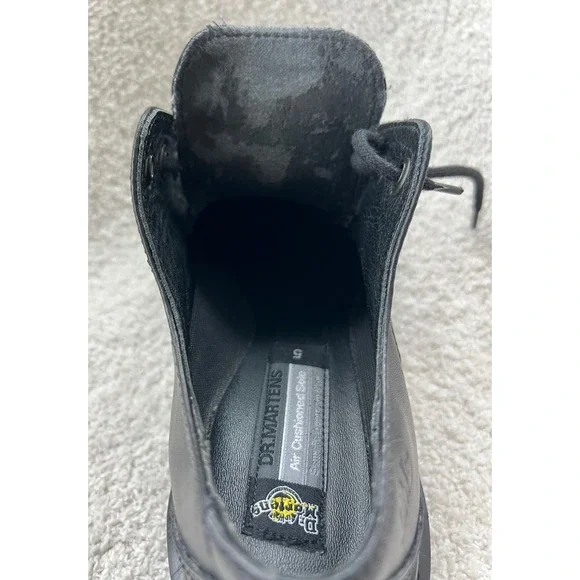 Dr Martens Black Leather Air Cushioned Sole Oxford Shoes Size 5 Chunky Y2K - Picture 7 of 12